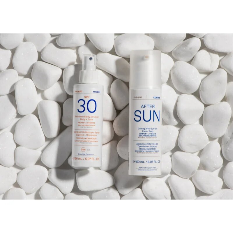 Korres Yoghurt Sunscreen napozótej spray -ben arcra és testre 150 ml