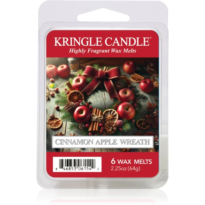 Kringle Candle Cinnamon Apple Wreath illatos viasz aromalámpába 64 g
