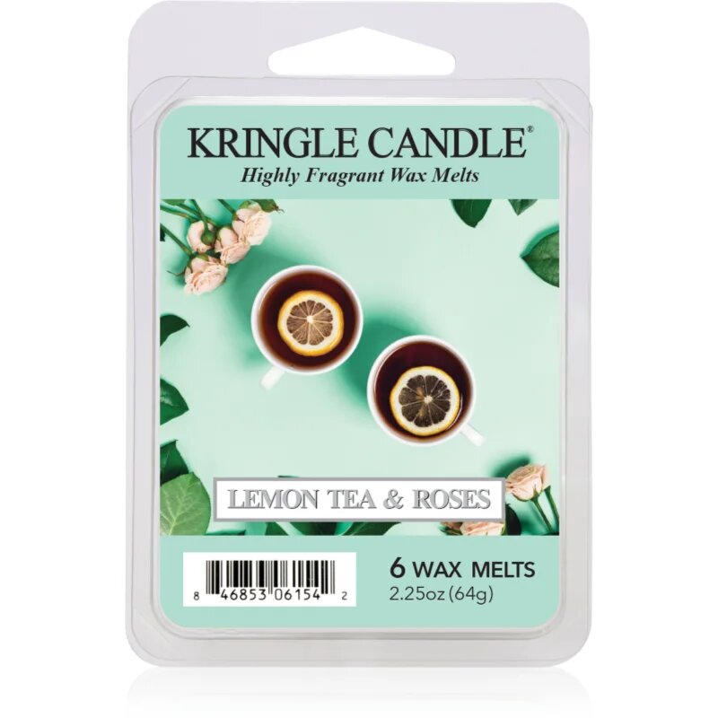 Kringle Candle Lemon Tea & Roses illatos viasz aromalámpába 64 g