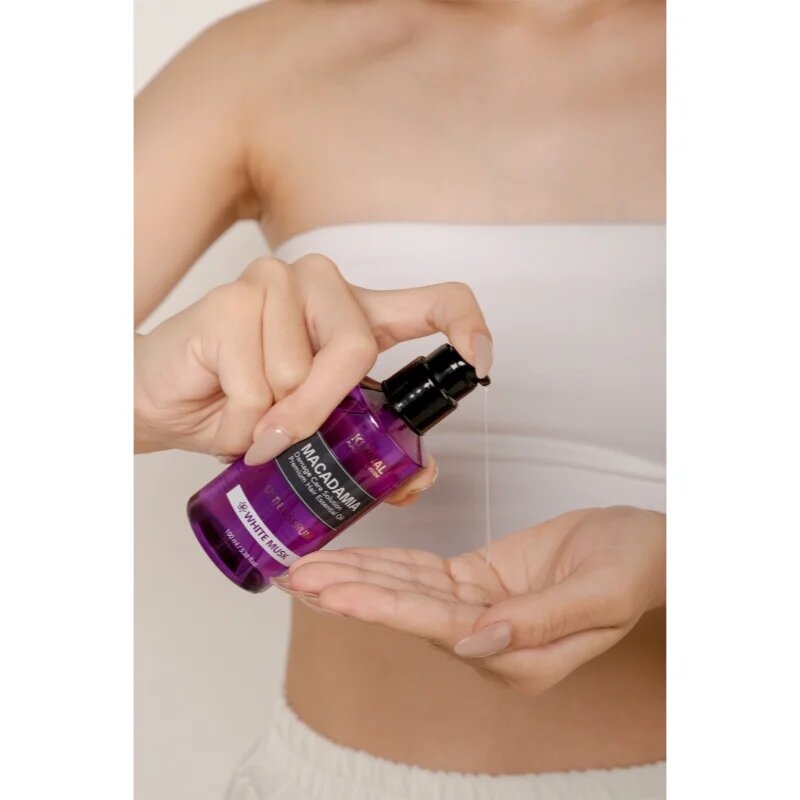 KUNDAL Macadamia Ultra Serum White Musk regeneráló olaj szérum a károsult hajra 100 ml