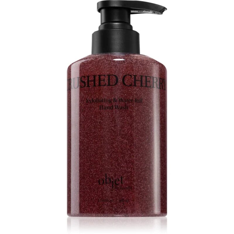 KUNDAL Objet Exfoliating & Waterfull Hand Wash bőrhámlasztó folyékony szappan kézre illattal Crushed Cherry 380 ml