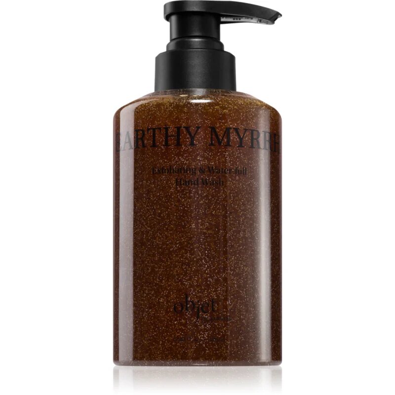 KUNDAL Objet Exfoliating & Waterfull Hand Wash Kézápoló folyékony szappan hámlasztó hatással illattal Earthy Myrrh 380 ml
