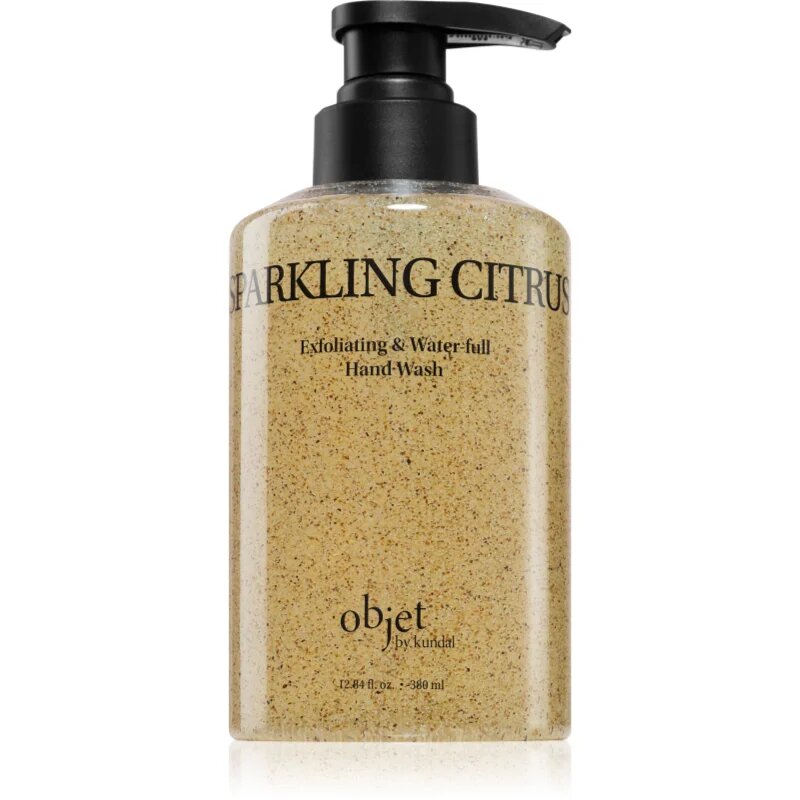 KUNDAL Objet Exfoliating & Waterfull Hand Wash Kézápoló folyékony szappan hámlasztó hatással illattal Sparkling Citrus 380 ml