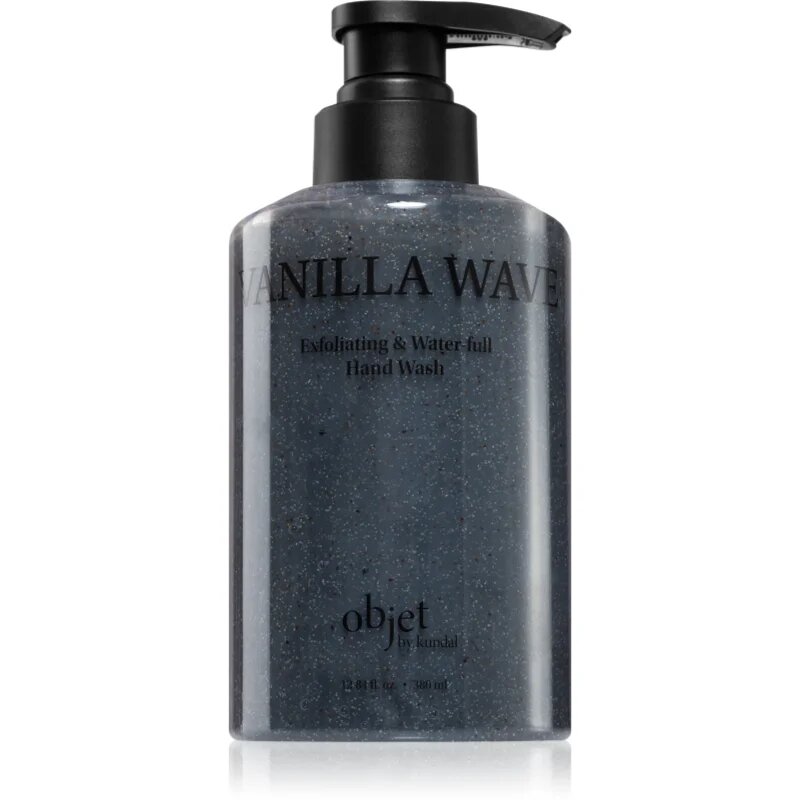 KUNDAL Objet Exfoliating & Waterfull Hand Wash Kézápoló folyékony szappan hámlasztó hatással illattal Vanilla Wave 380 ml