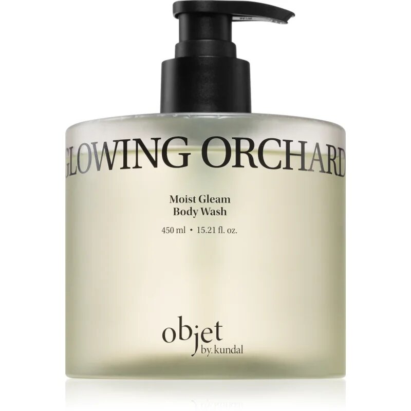KUNDAL Objet Moist Gleam Body Wash parfümös tusfürdő az intenzív hidratálásért illattal Glowing Orchard 450 ml