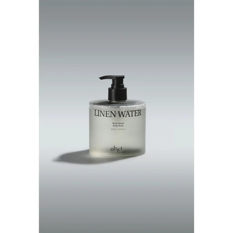 KUNDAL Objet Moist Gleam Body Wash parfümös tusfürdő az intenzív hidratálásért illattal Linen Water 450 ml