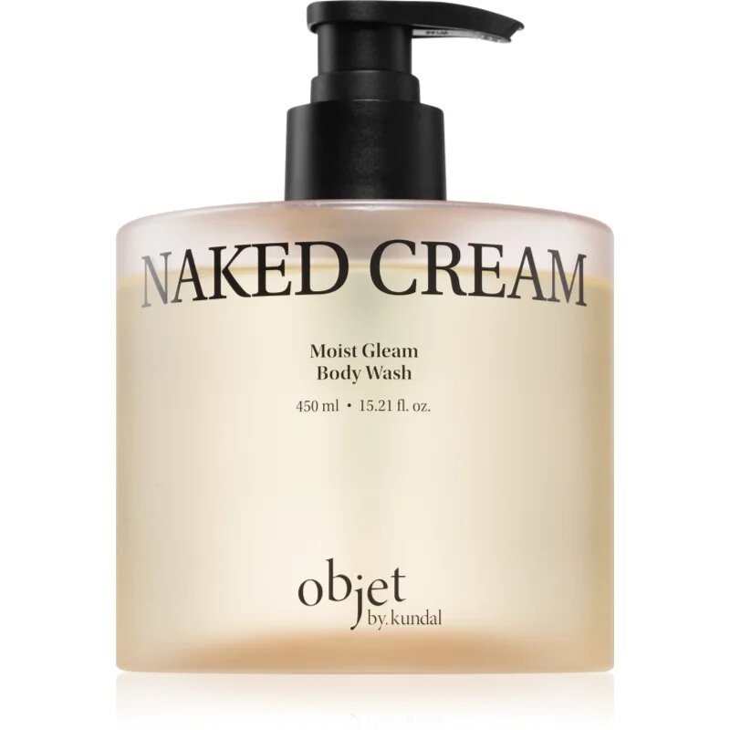 KUNDAL Objet Moist Gleam Body Wash parfümös tusfürdő az intenzív hidratálásért illattal Naked Cream 450 ml