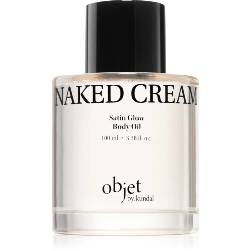 KUNDAL Objet Satin Glow Body Oil ápoló testolaj az intenzív hidratálásért illattal Naked Cream 100 ml
