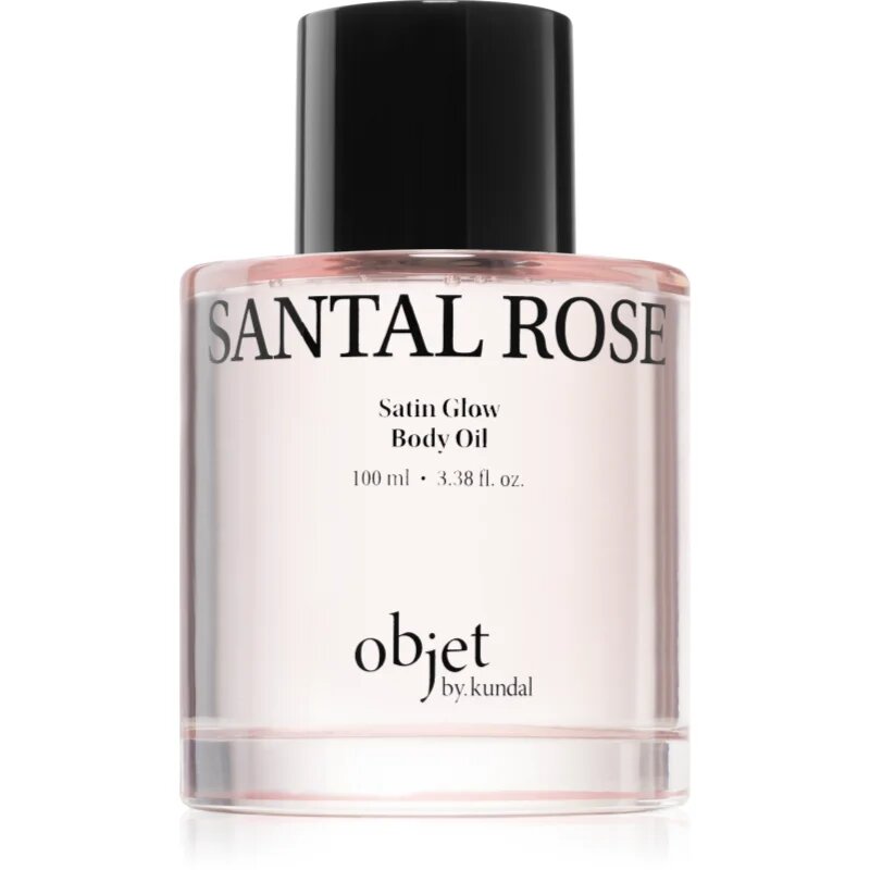 KUNDAL Objet Satin Glow Body Oil ápoló testolaj az intenzív hidratálásért illattal Santal Rose 100 ml