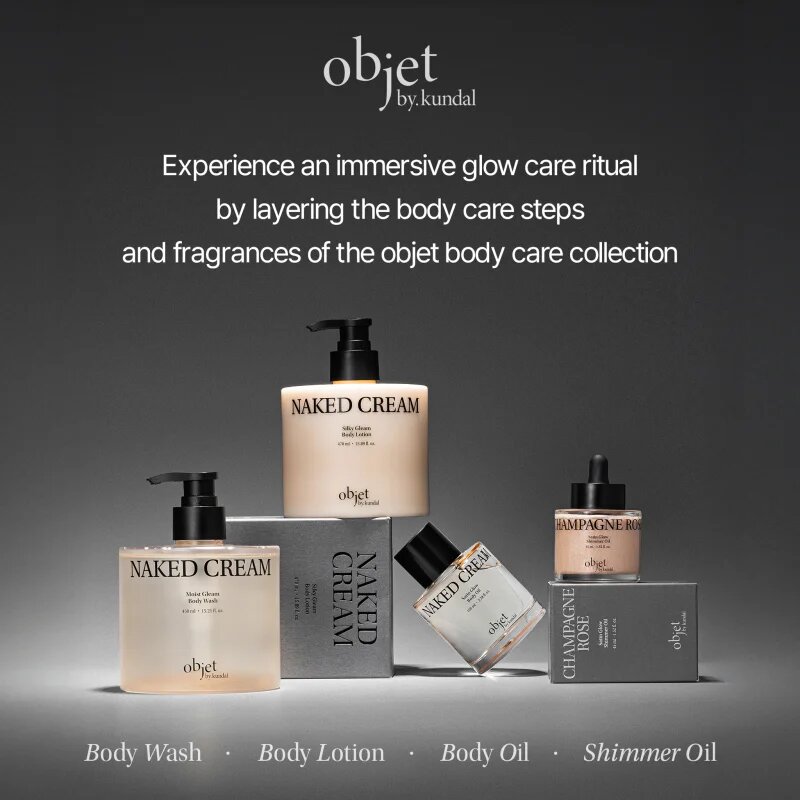 KUNDAL Objet Satin Glow Shimmer Oil csillogó olaj hidratáló hatással árnyalat Sparkling Wine Rose 45 ml