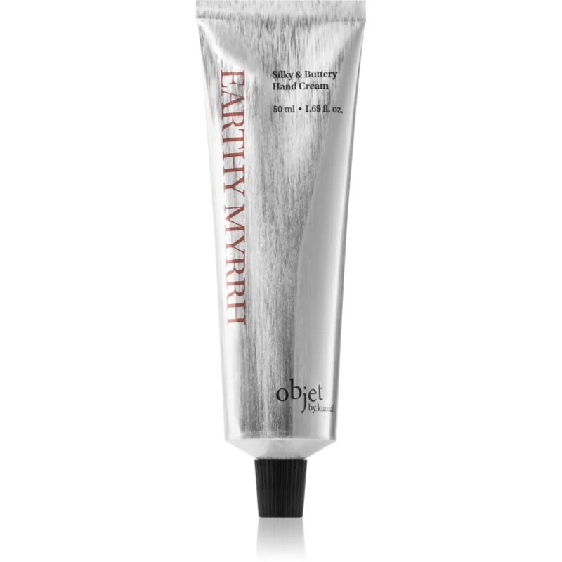 KUNDAL Objet Silky & Buttery Hand Cream ápoló kézkrém a táplálásért és hidratálásért illattal Earthy Myrrh 50 ml