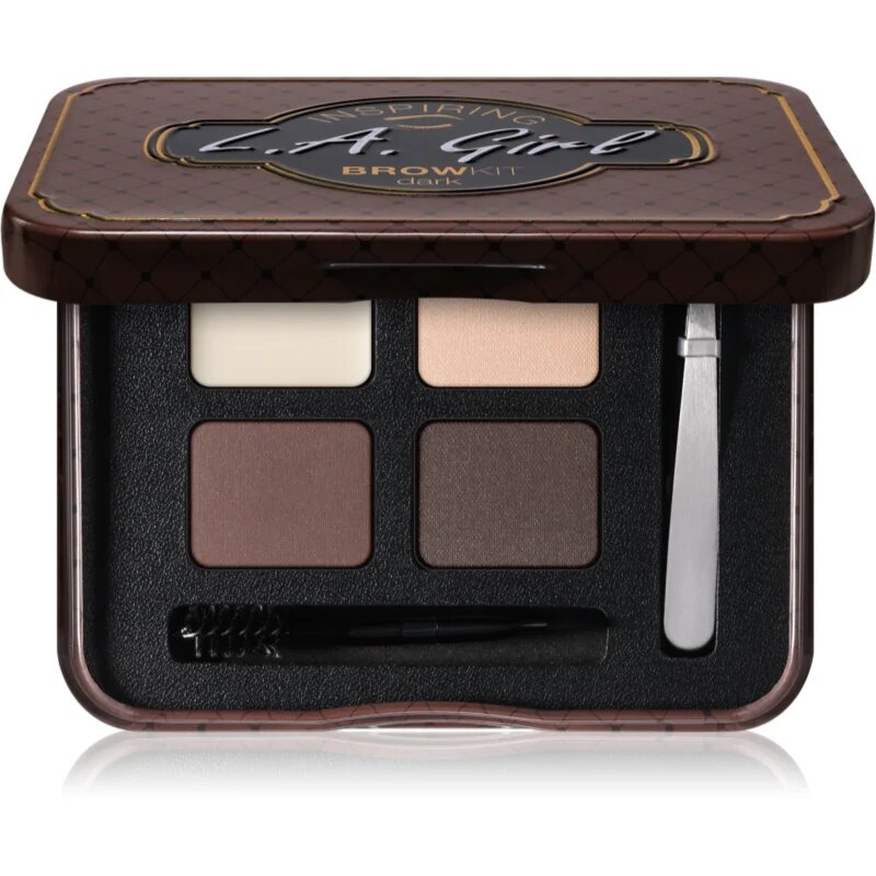 L.A. Girl Cosmetics Inspiring Szemöldökformázó készlet árnyalat Dark and Defined 5.5 g