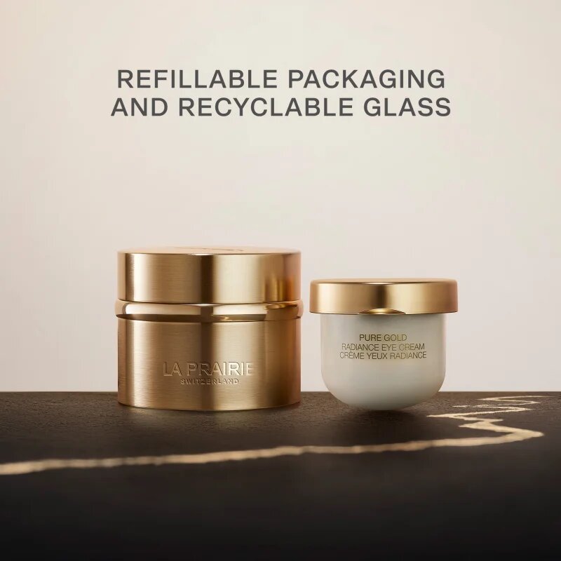 La Prairie Pure Gold Radiance Eye Cream luxus krém szemre és szemhéjra az élénk és kisimított arcbőrért refill 20 ml
