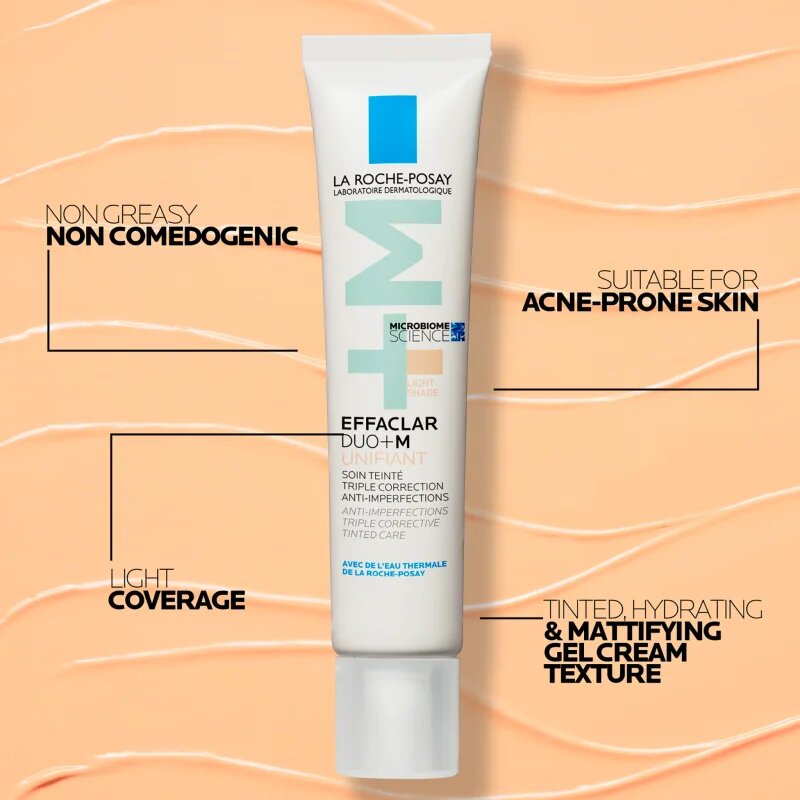 La Roche-Posay Effaclar DUO+M Unifiant gyengéd tonizáló krém hidratáló hatással árnyalat Light 40 ml