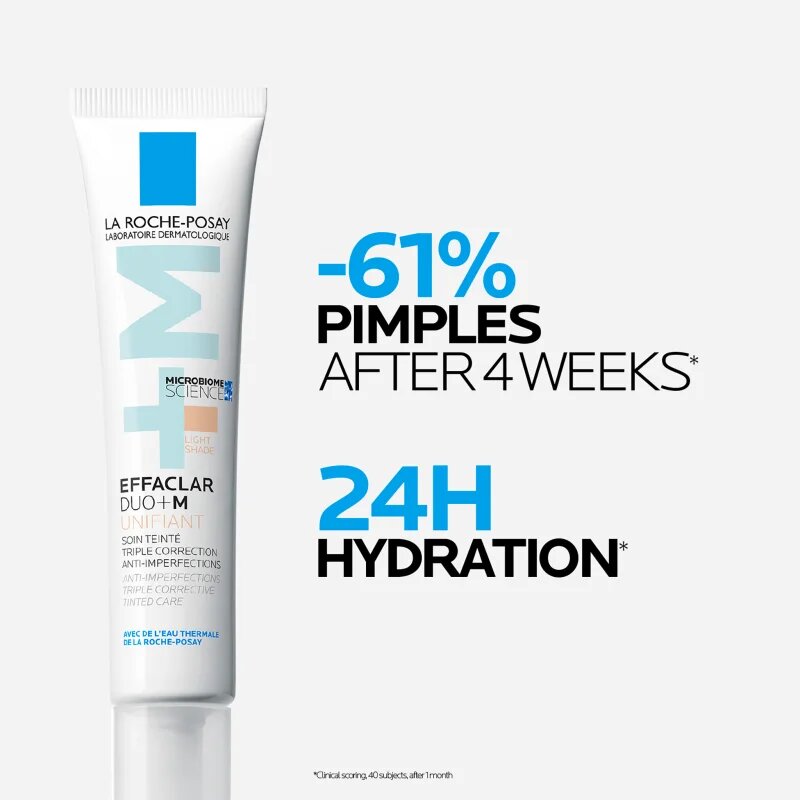 La Roche-Posay Effaclar DUO+M Unifiant gyengéd tonizáló krém hidratáló hatással árnyalat Light 40 ml
