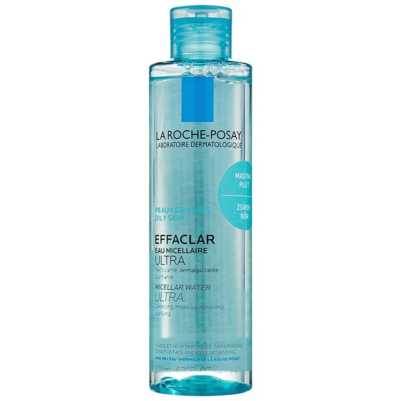 La Roche-Posay Effaclar Ultra tisztító micellás víz problémás és pattanásos bőrre 200 ml