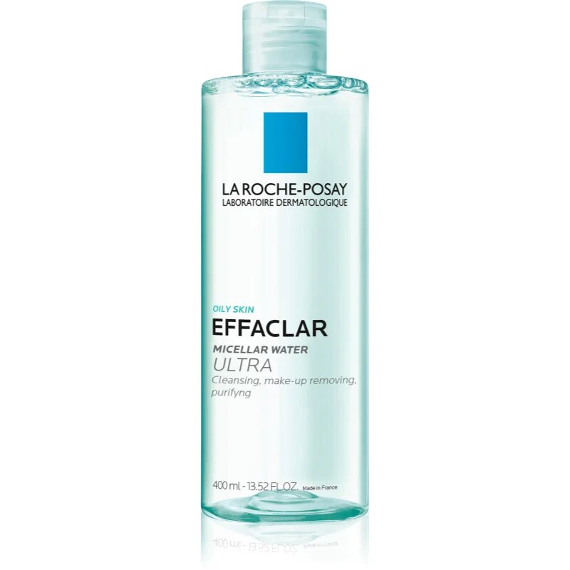 La Roche-Posay Effaclar Ultra tisztító micellás víz problémás és pattanásos bőrre 400 ml