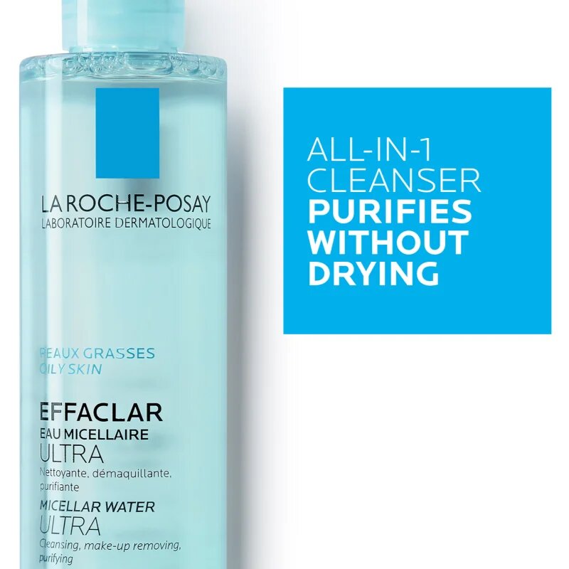 La Roche-Posay Effaclar Ultra tisztító micellás víz problémás és pattanásos bőrre 400 ml