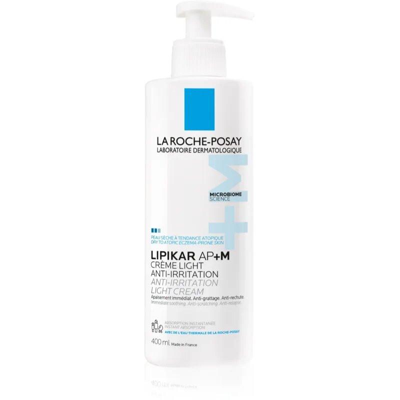 La Roche-Posay Lipikar AP+M Light Cream lipidpótló krém száraz és atópiás bőrre 400 ml