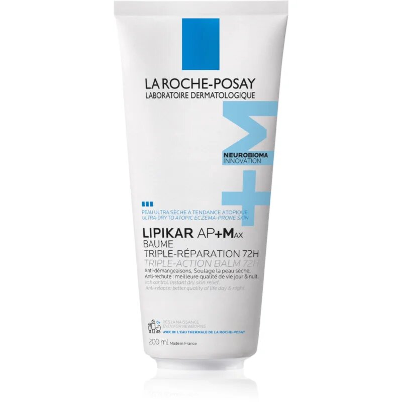 La Roche-Posay Lipikar AP+Max Balm tápláló testbalzsam nagyon száraz érzékeny és atópiás bőrre 200 ml
