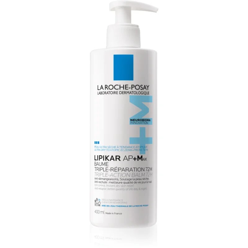 La Roche-Posay Lipikar AP+Max Balm tápláló testbalzsam nagyon száraz érzékeny és atópiás bőrre 400 ml