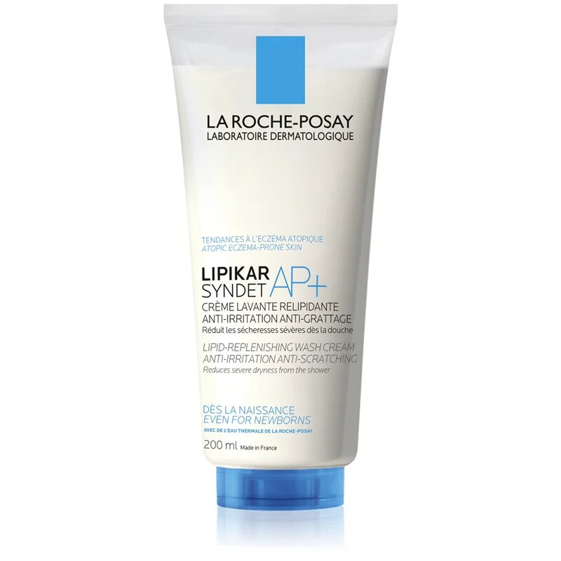 La Roche-Posay Lipikar Syndet AP+ krémes tisztító gél irritáció és viszketés ellen 200 ml