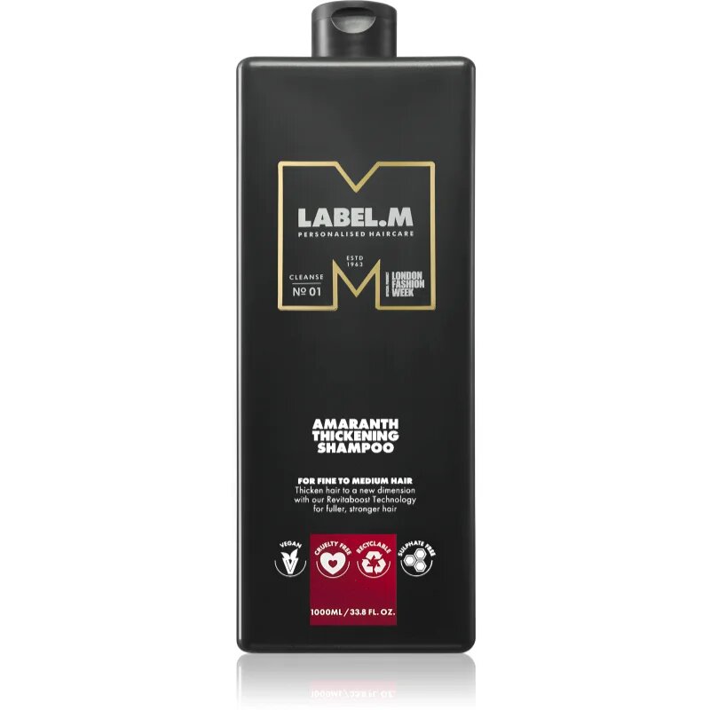 label.m Amaranth Thickening Shampoo Sampon az extra dús hatásért 1000 ml