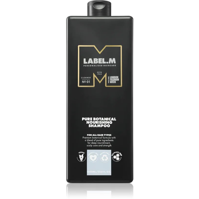 label.m Botanical Nourishing Shampoo intenzív tápláló sampon minden hajtípusra 1000 ml