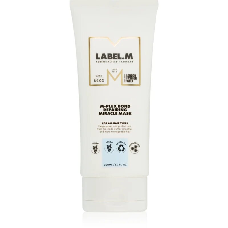 label.m M-Plex Bond Repairing Miracle Mask mélyen tápláló maszk minden hajtípusra 200 ml