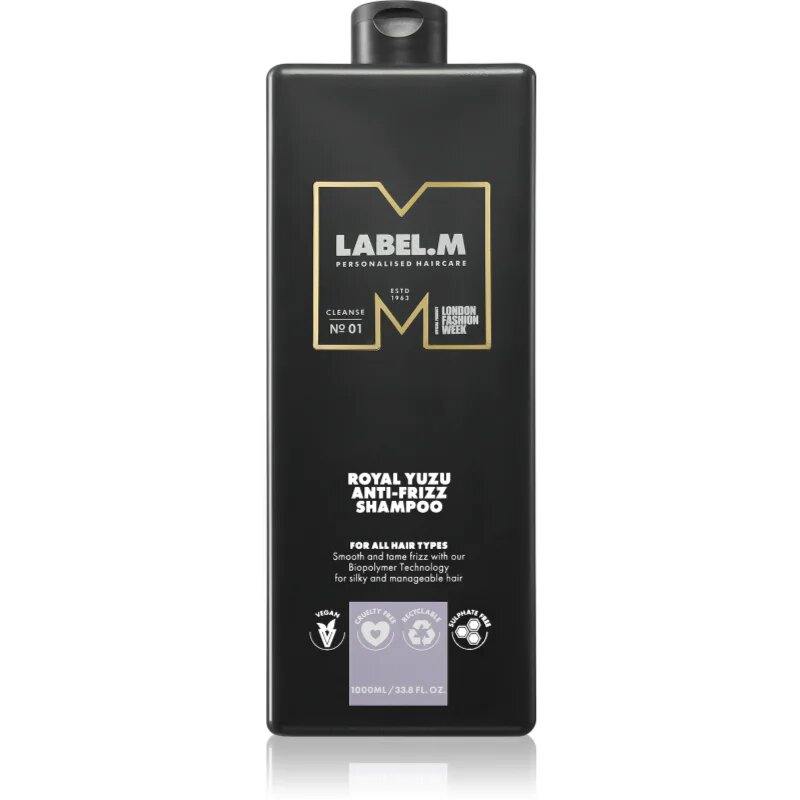 label.m Royal Yuzu kisimító sampon hajra töredezés ellen 1000 ml