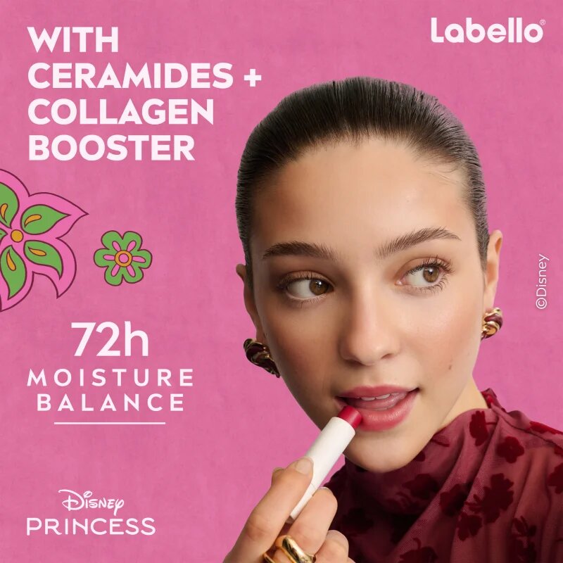 Labello Disney Princess Cherry Shine hidratáló ajakbalzsam 4.8 g