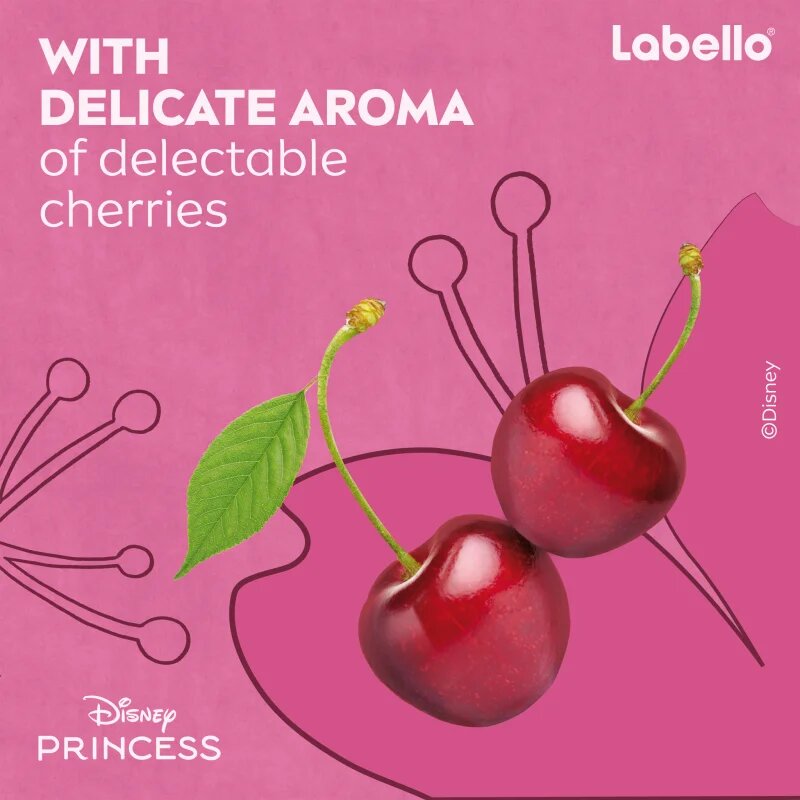 Labello Disney Princess Cherry Shine hidratáló ajakbalzsam 4.8 g