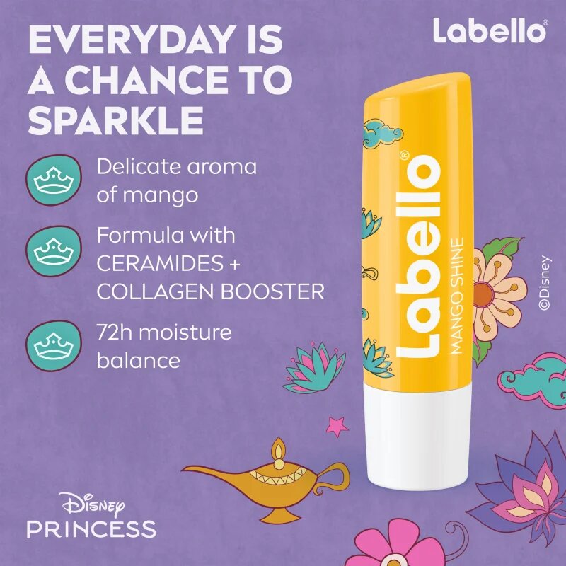 Labello Disney Princess Mango Shine hidratáló ajakbalzsam 4.8 g