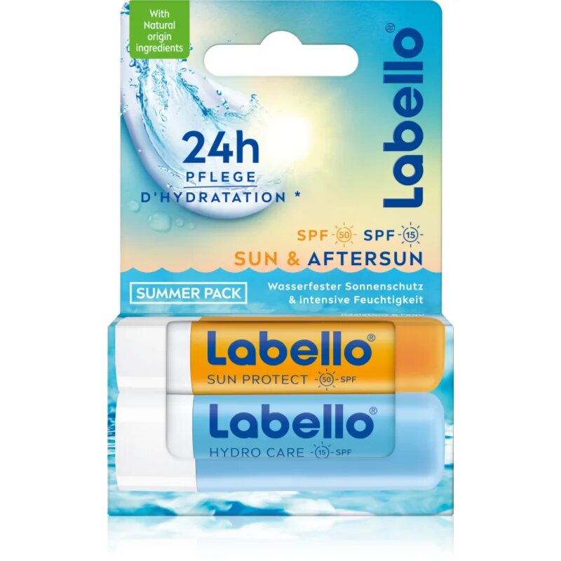 Labello Sun & Aftersun takarékos kiszerelés az ajkakra