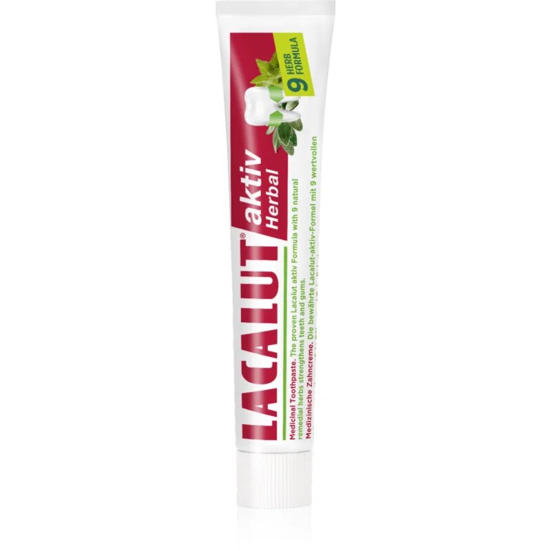 Lacalut Aktiv Herbal fogkrém a fogak és az íny erősítésére 75 ml