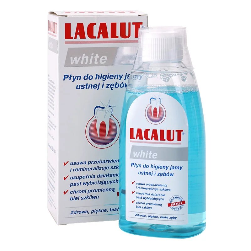 Lacalut White szájvíz fehérítő hatással 300 ml