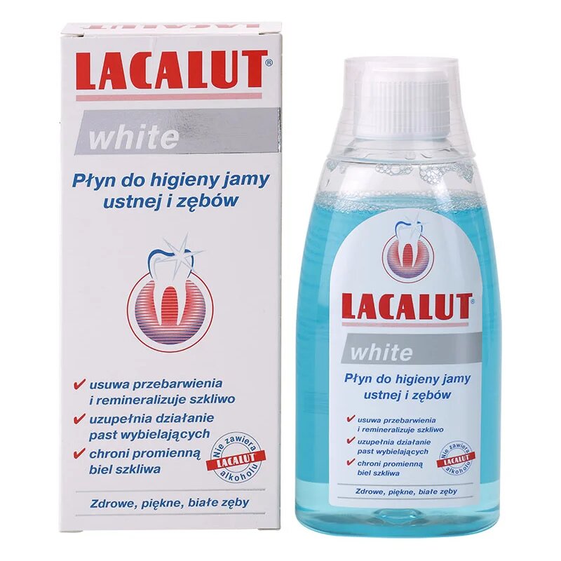 Lacalut White szájvíz fehérítő hatással 300 ml