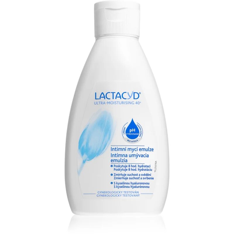 Lactacyd Ultra-Moisturising 40+ intenzíven hidtatáló és tisztító emulzió 200 ml