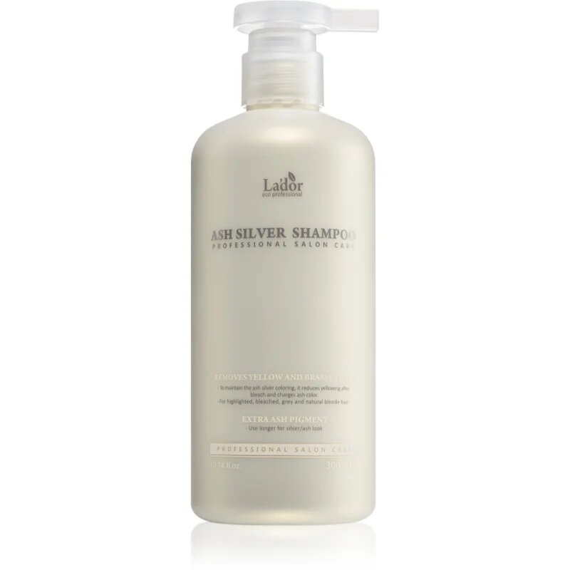 La'dor Ash Silver Shampoo Intenzíven hidratáló sampon semlegesíti a sárgás tónusokat 300 ml