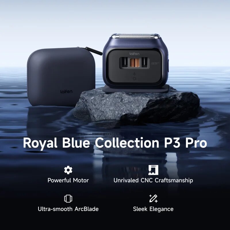 Laifen P3 Pro elektromos borotválkozó készülék ajándékszett Dark Blue 1 db