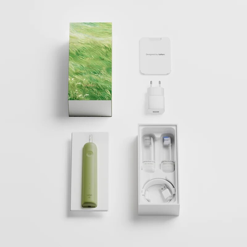 Laifen Wave Special elektromos fogkefe + 2 tartalékfej Green 1 db