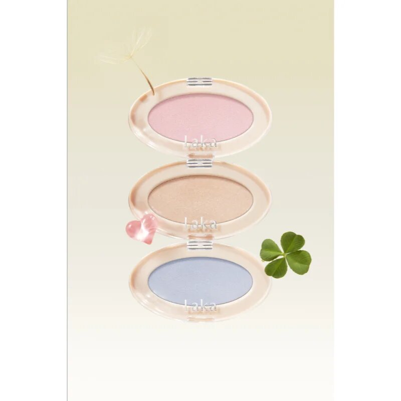 Laka Dreambeam Highlighter kompakt púderes élénkítő arcra árnyalat 02 Pink Beam 3.7 g