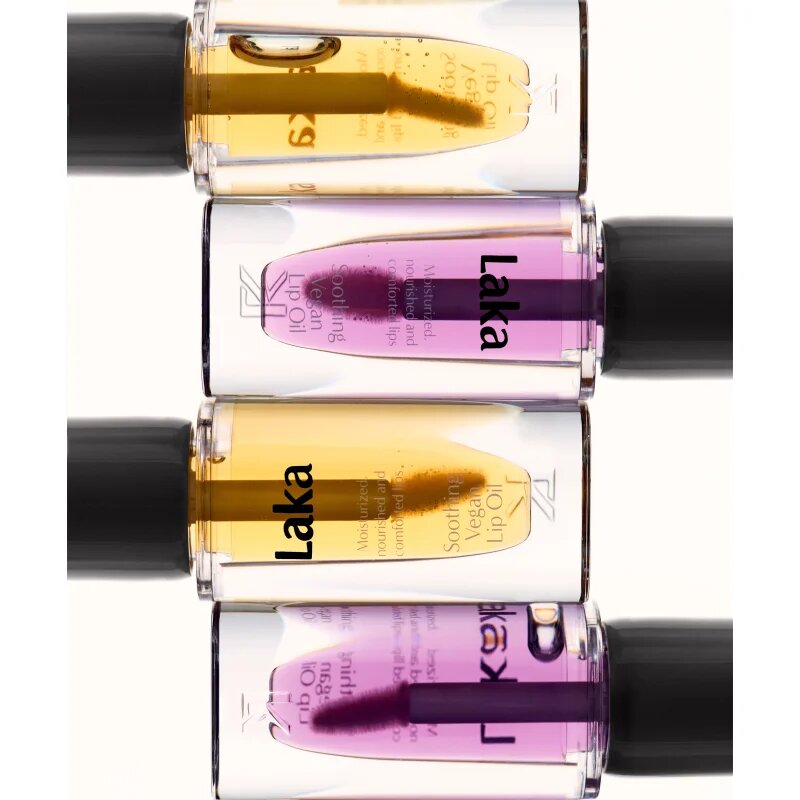 Laka Soothing Vegan Lip Oil ajak olaj nyugtató hatással árnyalat Calming Purple 4.5 ml