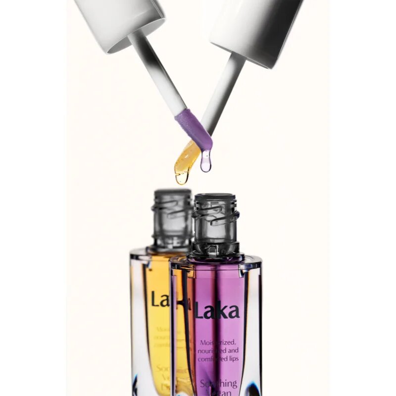 Laka Soothing Vegan Lip Oil ajak olaj nyugtató hatással árnyalat Nourishing Yellow 4.5 ml