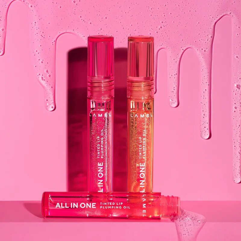 LAMEL All in One Lip Tinted Plumping Oil tonizáló olaj az ajkakra dúsabb hatásért № 401 Peachy 3 ml