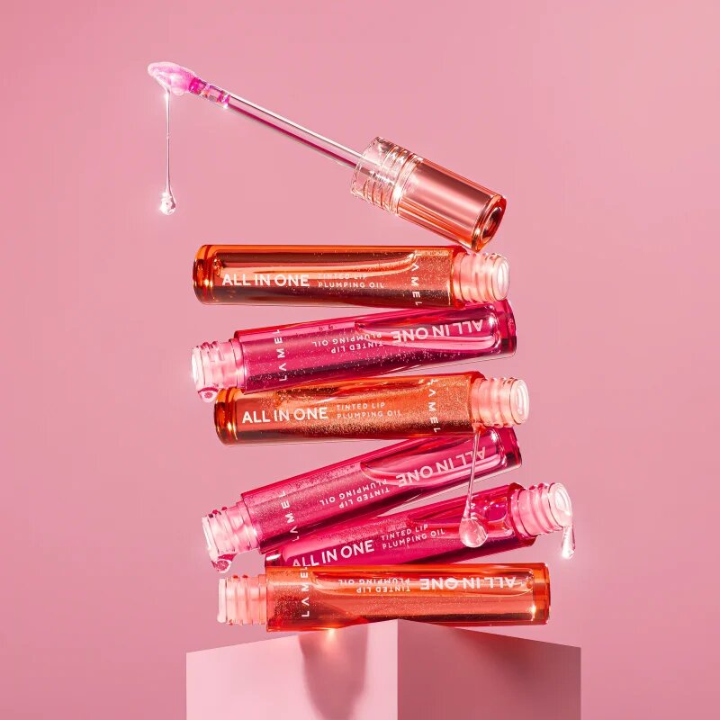 LAMEL All in One Lip Tinted Plumping Oil tonizáló olaj az ajkakra dúsabb hatásért № 403 Watermelon 3 ml