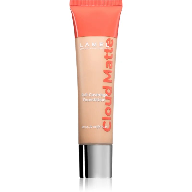 LAMEL Cloud Matte Full-Coverage Foundation Tökéletes fedésű alapozó matt hatásért árnyalat 04W Beige 30 ml