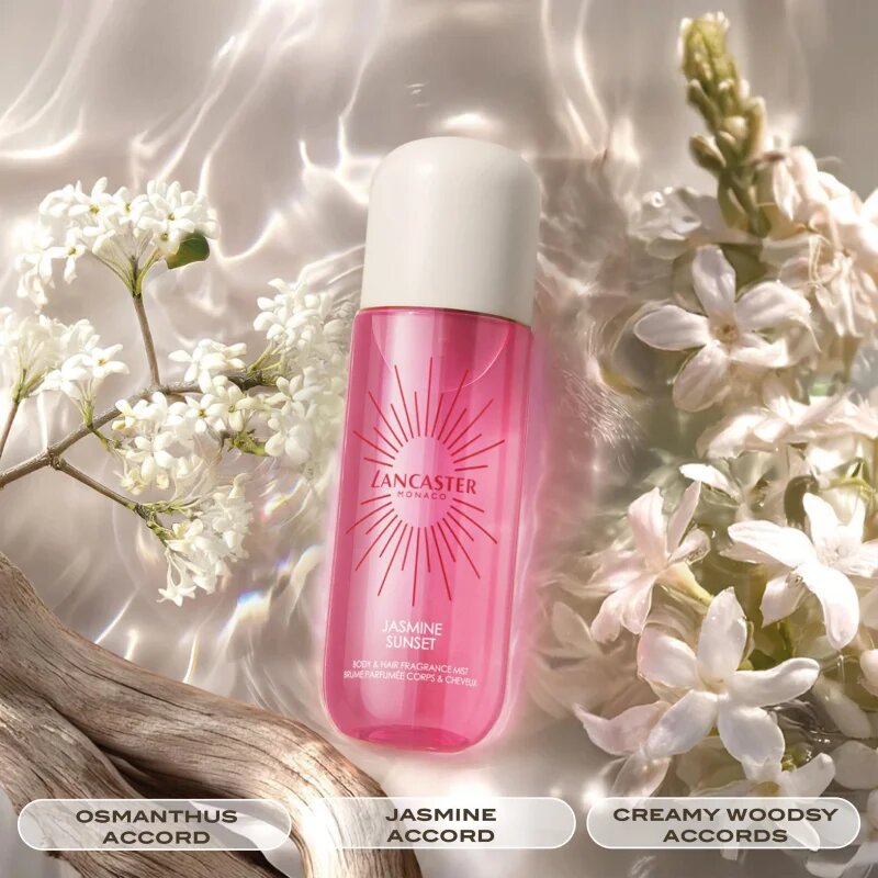 Lancaster Eau de Hair & Body Mist parfümözött spray arcra testre és hajra illatok Jasmine Sunset 236 ml