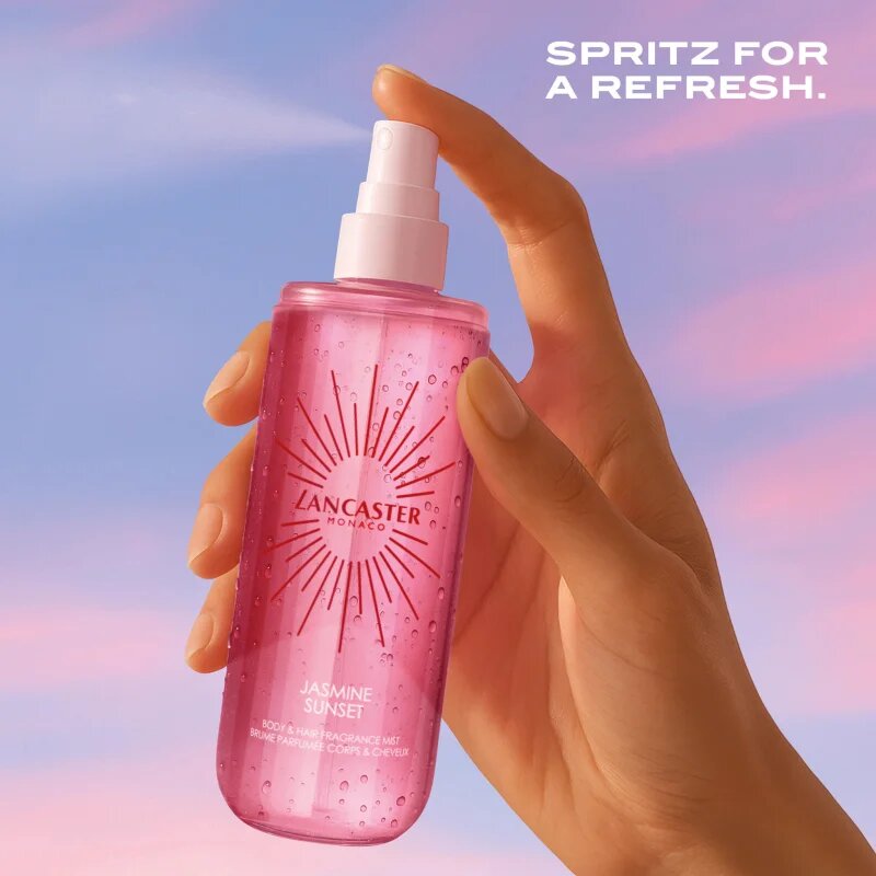 Lancaster Eau de Hair & Body Mist parfümözött spray arcra testre és hajra illatok Jasmine Sunset 236 ml