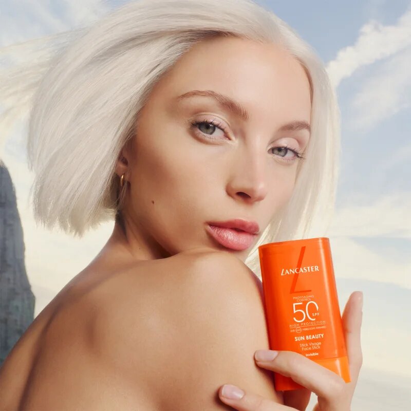 Lancaster Sun Beauty Face Stick napozó krém stift az arcra és a nyakra SPF 50 19 g